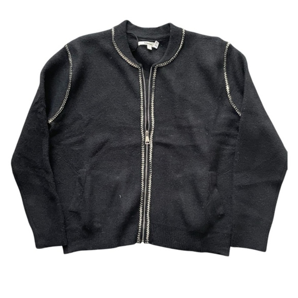 Lalavon Fuzzy Black Full Zip Jacket